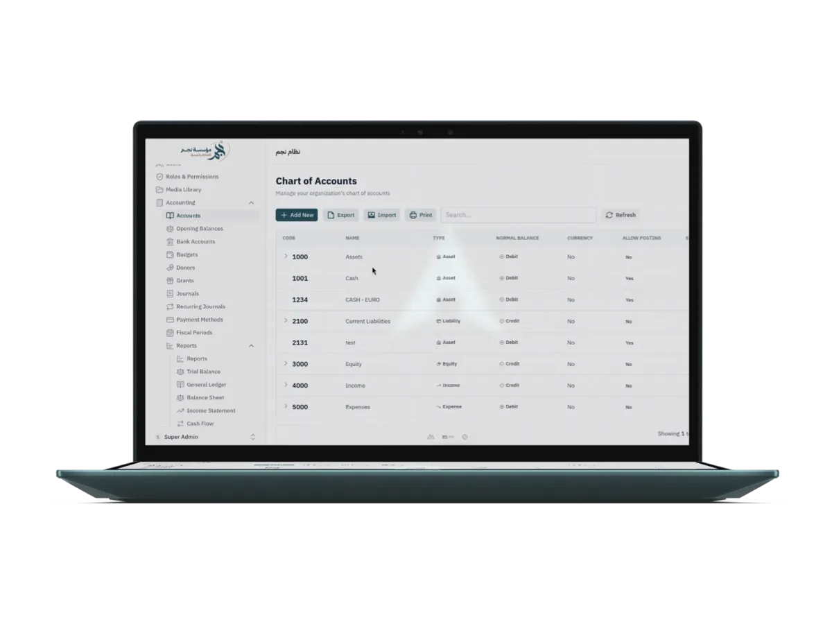 Najm ERP System
